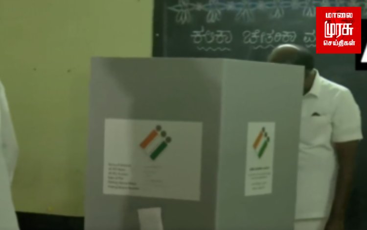 கர்நாடக தேர்தல் : 1 மணி நிலவரப்படி பதிவான வாக்குகள் விவரம்...!